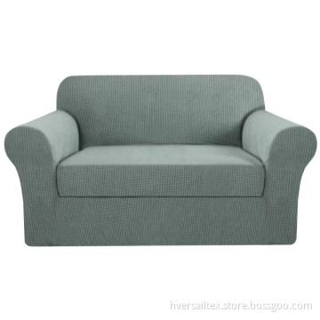 2 Piece Upgraded Thicker Jacquard Fabric Loveseat Cover